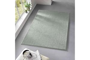 Taracarpet Teppich Kurzflor weicher Designer Uni Bodenbelag Madrid fürs Wohnzimmer, Kinderzimmer, Schlafzimmer und die Küche geeignet Mint Grün 080x150 cm