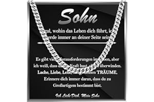 FAOMZQ Geschenke für Männer, Edelstahlkette für ihn, Halskette Geschenk für Meinen Mann Freund Bruder Sohn Papa Bonus Papa, Kette Geschenk zum Vatertag Geburtstag Valentinstag Jahrestag Weihnachten