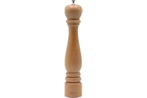 Bisetti 61530MSN - Macinasale in faggio, 33 cm, Colore: Legno Naturale
