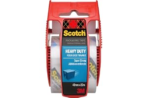 3M Scotch handdispenser för pakettejp, 48 mm x 20,3 m, transparent – perfekt för stängning av paket och lådor