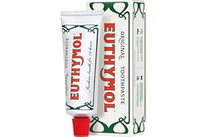 ‎EUTHYMOL Euthymol Oryginalna pasta do zębów 75ml x 1, bez fluoru, anty-płytkowa, antybakteryjna, ochrona wgłębień, czyste i zdrowe zęby i dziąsła, świeża mięta, codzienna pielęgnacja zębów szkliwo jamy ustnej