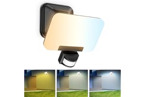 OREiN Projecteur Led Extérieur Detecteur de Mouvement 24W, 2800LM Éclairage 2700/4000/6500K Blanc Chaud/Neutre/Froid, 3 Modes d'Éclairage, Étanche IP65, Lampe de Sécurité pour Garage, Cour, Jardin