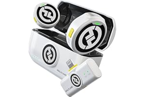 HOLLYVIEW Bezprzewodowy krawat Hollyland Lark M2 kompatybilny z iPhonem, iPad, certyfikat MFi, zasięg 300 m, jakość dźwięku Hi-FI, redukcja szumów, użytkowanie 30 godzin, mikrowłókno do transmisji na żywo