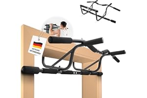 ‎EVERLEVEN EVERLEVEN [NEU] Klimmzugstange Türrahmen [Klimmzugstange ohne Schrauben] Fitness Stange Pull Klimmzugstange Tür Reckstange [7-22 cm] Pull Up Bar Trainingsstange [geschütztes Design]