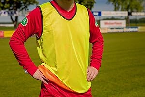 ‎POWERSHOT POWERSHOT Wendeleibchen/Trainingsleibchen Fußball - Größe M/L - 2-farbig - Profi QUALITÄT Sport Leibchen - versch. Farben zur Auswahl