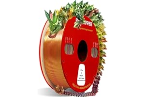 Reprapper PLA Filament 1.75mm 1KG – Gold/Green/Rose Red Tri Colour Silk PLA Filament, Multicolour Filament for Artistic 3D Prints, High Gloss Finish