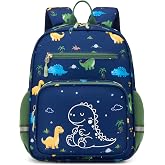 PROTAURI Lumineux Children's Backpack Boys Girls 3-7 Years 13L, blue, Large | with Chest Strap, Reflective, 600D Oxford Water