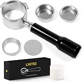 Lintse Portafilter without Bottom 51 mm for Precise Espresso, Compatible with Delonghi Dedica Portafilter, Includes 51 mm Bar