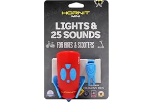 HORNIT MINI Bike Bell | Bicycle Bell | Bike Horn | Bike Bell Kids | Kids Bike Bell | Scooter Accessories | Kids Bike Accessories | 25 Sound Effects/ 5 Lights