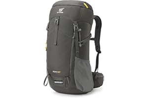 SKYSPER Mochila de Senderismo 30L Mochila de Trekking Impermeable con Ventilación Trasera y Espalda de Malla excursiones de un día con Cinturón de Cadera para Mochila al Aire Libre