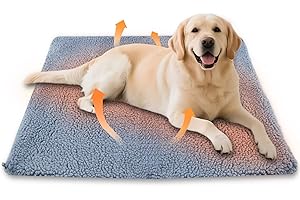 shallyong Tappetino Riscaldante Gatto e Cane, Coperta Termica Autoriscaldante 95x65cm, Termoforo per Animali Domestici Senza Corrente, Morbido, Lavabile, Silenzioso e Antiscivolo