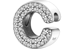 MULA Charme Lettre de L'alphabet Argent Sterling 925 Avec 5A Zircone Femmes Perles Charm Compatible Pour European Bracelet Meilleur Cadeau Pour Femmes Filles