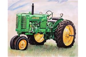 akaddy 5D DIY Full Drill Diamond Painting Tractor Cross Stitch Embroidery Mosaic