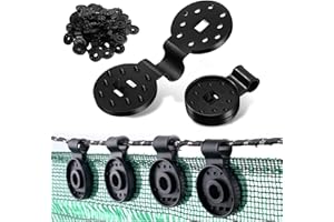 YERIA Clips de Plástico para Tela de Protección - 60 Piezas Clips para Toldos y Lonas, Clip Especial con Ojal, Enganches para Redes de Sombra, Resistentes y Duraderos para Jardín y Exterior