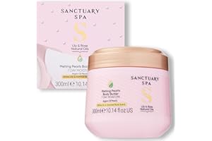 Sanctuary Spa Lily and Rose Natural Oils Melting Pearls Body Butter, No Mineral Oil, Cruelty Free and Vegan Shea Body Moisturiser, 300ml