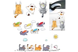 Autoaufkleber Lustige Katze,Mengger 13 Stück Auto Sticker Katze Autoaufkleber Katze 3D Autoaufkleber Katzenpfoten für Raumdekoration,Laptop,Autos,Motorräder, Fenster