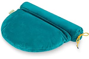 SAPURA Viaggio yoga cuscino 2 in1 | Cuscino meditazione | Cotone e Grano saraceno | Yoga Bolster mezza luna | Rotolo di yoga