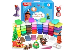 ‎YILAIDA YILAIDA Modelliermasse Lufttrocknend, 50 Farben Magische Modelliermasse für Kinder, DIY Geschenk für Jungen und Mädchen im Alter von 3-12 Jahren
