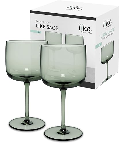 Excelsa 63024 Set of 6 Goblets, Black and White