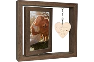 EYITUPC Gedenk-Bilderrahmen mit Aufschrift "No Longer by Our Side but Forever in Our Hearts", Gedenk-Bilderrahmen für Hunde und Katzen – Geschenk für Haustiere