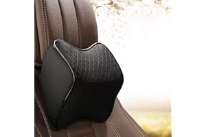 YOPOTIKA Appuie Tete Voiture,Coussin Nuque De Voiture Doux en Mousse à MéMoire De Forme Coussin Repose Tete Voiture Ergonomique,Confortable Et Respirant - pour Conducteur Ou Passager - 1 PièCe - Noir