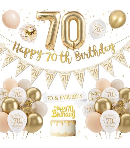 Tafelloper 70 jaar verjaardag - 30 x 500 cm - op rol - zwart/goud
