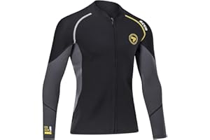 ZCCO Top muta in neoprene da 1,5 mm con cerniera - Giacca subacquea a manica lunga per uomo e donna per nuoto, snorkeling, immersione e surf