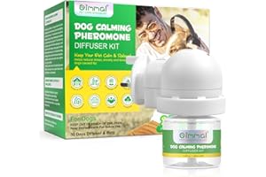 PETPYA Calming Diffuser for Dogs, Dog Calming Plug Diffuser - w/ UK Plug, Dog Calming Pheromone Starter Kit Helps Ruduce Anxious, Anti-Stress & Comforts Dogs, Pet Supplies Relaxants & Anxiety Relief - 48ml