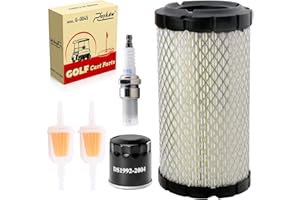 Roykaw Golf Cart Tune Up Kit for Club Car Precedent 2004-up Gas Models with FE350 Kawasaki Motor, Includes Spark Plug, Air Filter, Oil Filter, Fuel Filter