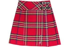 Tartanista - Jupes plissées pour Fille avec Motif Tartan - Moderne - avec lanières en Cuir