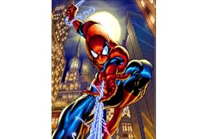 SCOOVY Spiider-mann 5D Diamond Painting Kit Complet, Anime DIY Peinture Diamant Set pour Adultes Enfants, Painting Diamant pour offrir des cadeaux, des peintures murales et une décoration de maison