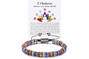 JSDDE Healing Crystals Bracelet Adjustable Natural Crystal Stone Bracelets for Men and Women