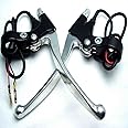 Univarsal Metal Brake Lever Set,1 Pair Durable 2 Wires Left & Right for 24v | 36v | 48v/72v E-Bike, Electric Bicycle Electric Brake Lever Replacement Part,Special Desig for eletric Scooter