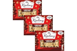 Mr Kipling 3 x 6 Deep Filled Mince Pies Cakes Hot Cold Pastry Sweet Butter Sugar