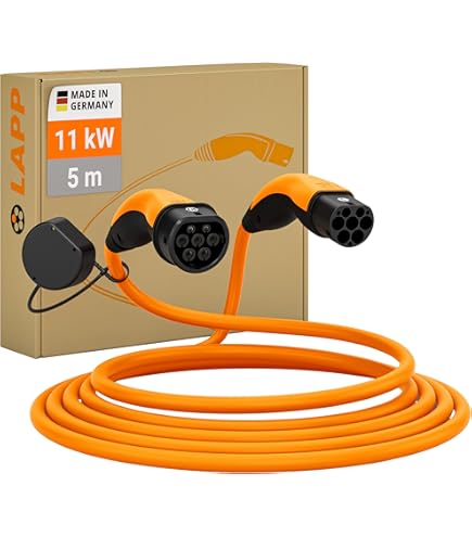 Cavo Di Ricarica Auto Elettrica Tipo 2 Trifase 32a 22kw 7,5m