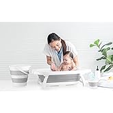 3 Par&ccedil;a Katlanır Bebek K&uuml;vet Seti, Bebek Banyo K&uuml;veti 50 Litre, Katlanır Kova 12,8 Litre Ve Maşrapa Set (3 Par&ccedil;a Banyo Seti)