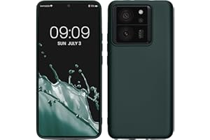 kwmobile Funda para Xiaomi 13T / 13T Pro Carcasa - Case TPU y Silicona Ultrafino - Antigolpes con Bordes elevados - Apto Carga inalámbrica - petróleo Metalizado