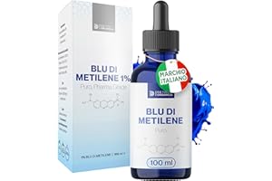 Detox Organica-Soluzione di Blu di metilene con pipetta-Qualità Farmaceutica-100 ml-Soluzione all'1%-Methylene Blue-Qualità Testata-Alta Purezza-Versatilità d'Uso-Prodotto in Germania