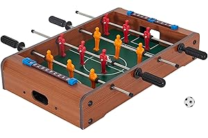 Mister Gadget MG2018 Jeu de Table Baby-Foot avec 2 Panneaux de Score et 2 balles Bois métal et Plastique, Aléatoire : Multicolore ou Jaune et Rouge, 51 x 31 x 10 cm