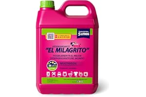 TECHZOCO Desengrasante 5 Litros, Limpiador quitagrasas El Milagrito, Quitagrasas ElMilagrito, Multiusos para Cocina, Hornos, Microondas, Industrial y Más, Formato Ahorro, Garrafa de 5 Litros