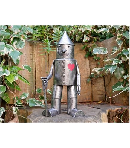 Gartenfigur Tin Man Aus „Der Zauberer Von Oz“ – Metall, Wetterfest, 20x41x15 Cm