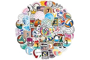 AFFOTO 100 Piezas de Pegatinas de El Voleibol,Pegatinas para Ordenador Portatil Agenda Laptop Skate Botella Agua Guitarras Maletas equipajes Coches y Bicicletas,Volleyball Impermeable Vinilo Pegatinas