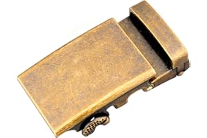 Nelbons Classic Ratchet Belt Buckle Automatic Slider Replacement Buckle,Fit 3.5cm Leather