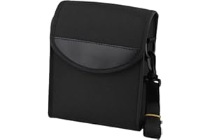 GENERISCH Fernglas-Tasche 13,5 x 6 x 17 cm, 1680D Dach-Fernglas-Aufbewahrungstasche mit verstellbarem Gurt für 42 mm Objektiv-Fernglas, schwarz