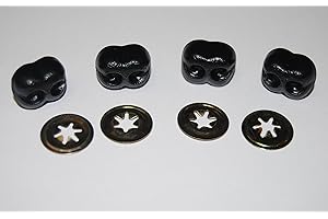 celloexpress Black Animal Noses 25mm Metal Backs - Teddy Bear & Soft Toy Making Detailed Noses - Pack of 4