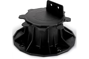 DETOWOOD Stelzlager höhenverstellbar I für Terrassendielen-Unterkonstruktion I Stellfüße-Terrassenlager I Stelzlager (65-145mm)