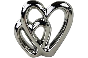 SIL Interiors Silver Double Heart Ornament