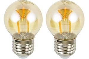 ADAKAT 2 sztuki, żarówka LED Vintage A45 E27, szkło dymne ekstra ciepła biel 2200 K