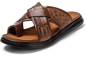 JOMIX Sandalias Hombre Verano Sandalias Hombre Piel Piscina Playa Mar