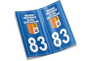 DECOHO - autocollants plaque immatriculation - Stickers pour plaque immatriculation voiture, remorque, caravane département